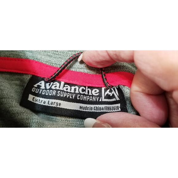 Avalanche Men's Green Quarter Zip Top Pullover Long Sleeve Size Extra Large - Picture 5 of 7